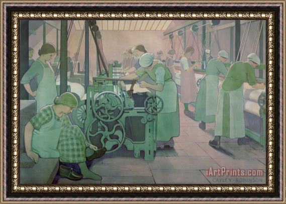 Frederick Cayley Robinson British Industries - Cotton Framed Print