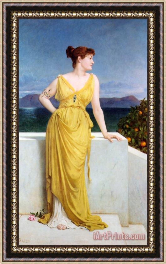 Frederick Goodall Mrs. Charles Kettlewell in Neoclassical Dress Framed Print