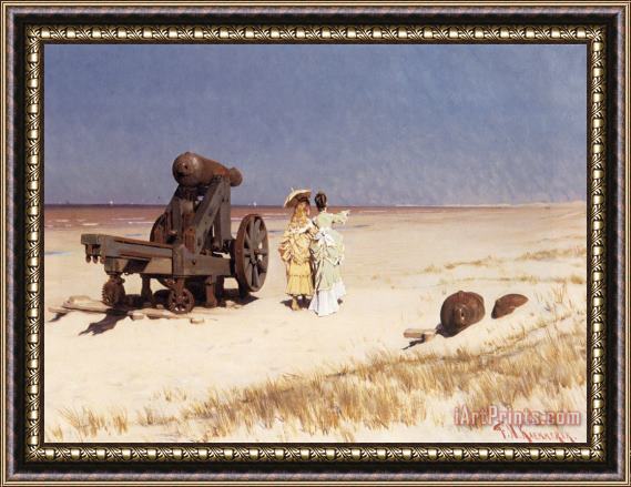 Frederick Hendrik Kaemmerer At The Seashore Framed Painting