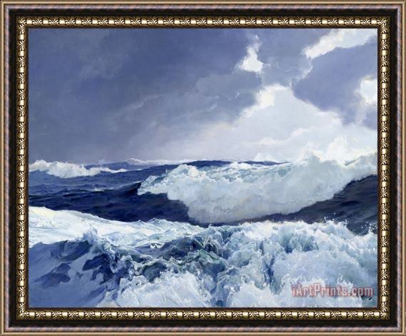 Frederick Judd Waugh Mid Ocean Framed Print