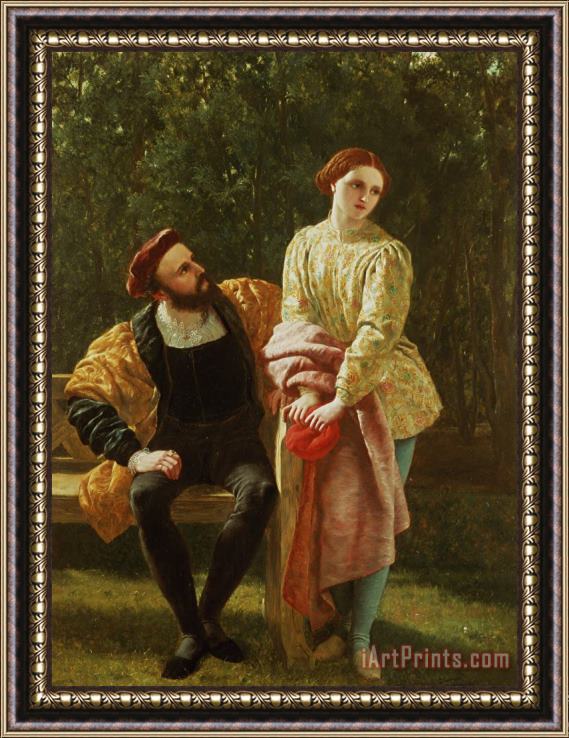 Frederick Richard Pickersgill Orsino and Viola Framed Painting