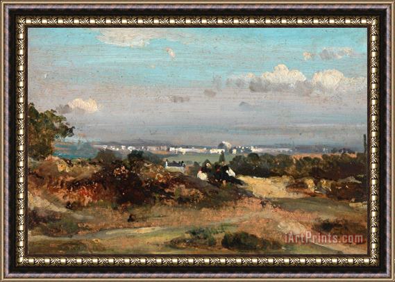 Frederick W. Watts A View in Suffolk Framed Painting