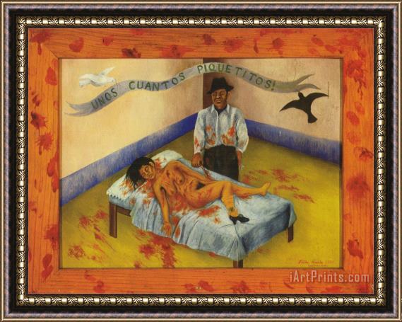 Frida Kahlo A Few Small Nips Passionately in Love 1935 Framed Print