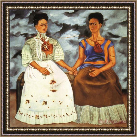 Frida Kahlo The Two Fridas 1939 Framed Painting