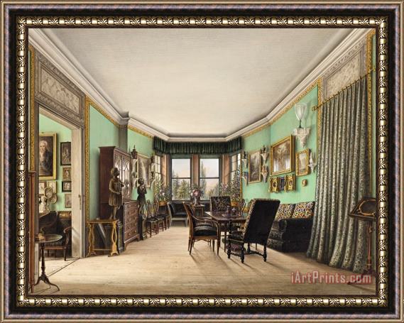 Friedrich Wilhelm Klose A Room in Schloss Buchwald Framed Print
