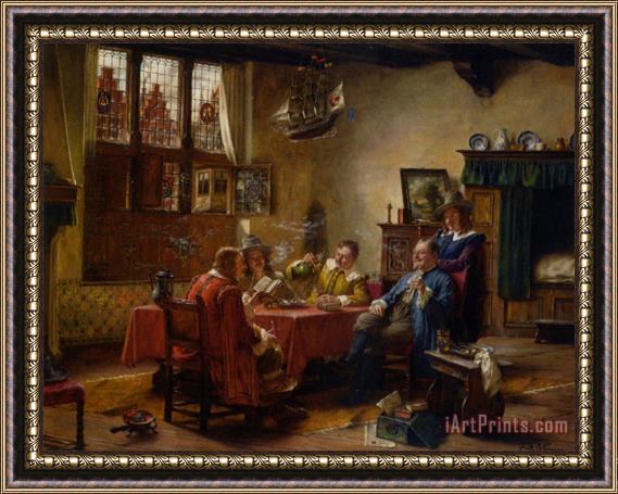 Fritz Wagner A Merry Company Framed Painting