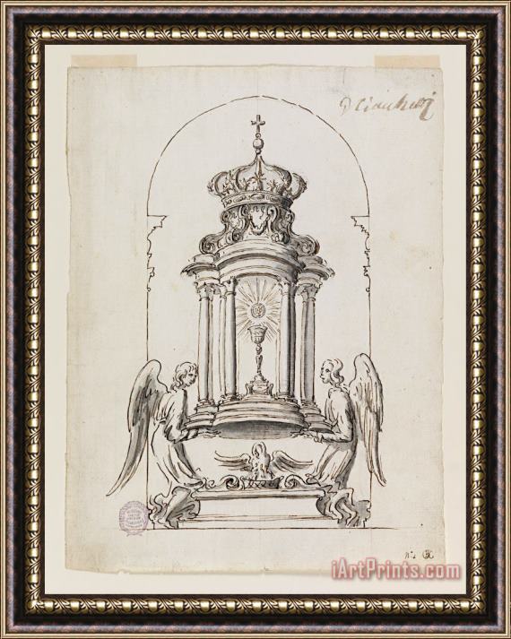G B C Design for a Tabernacle Door to Be Executed in Bronze Framed Painting