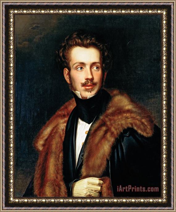G. Dury Portrait of Dom Augusto, Duke of Leuchtenberg Framed Print