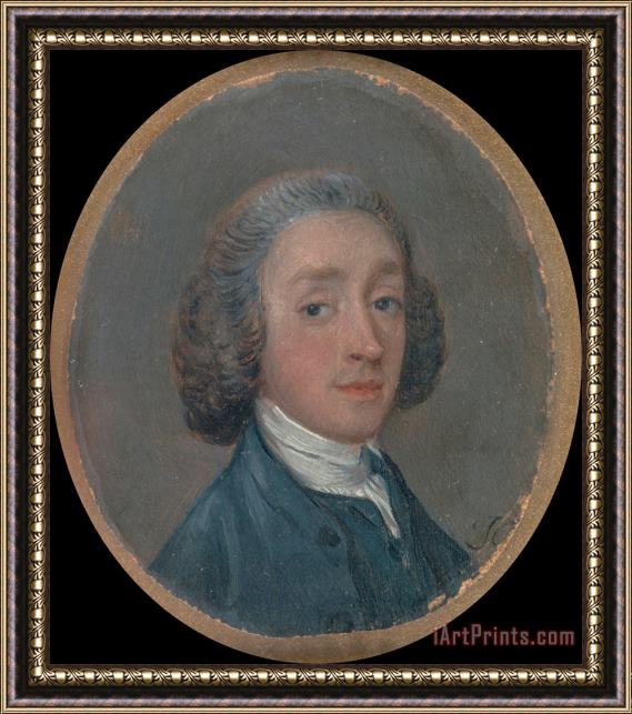 Gainsborough, Thomas Portrait of a Young Man with Powdered Hair Framed Painting