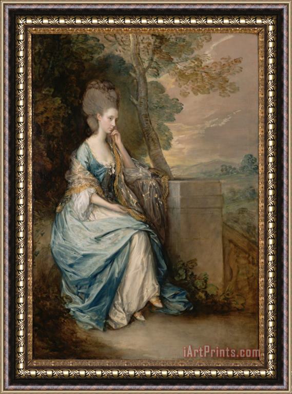Gainsborough, Thomas Portrait of Anne, Countess of Chesterfield Framed Painting