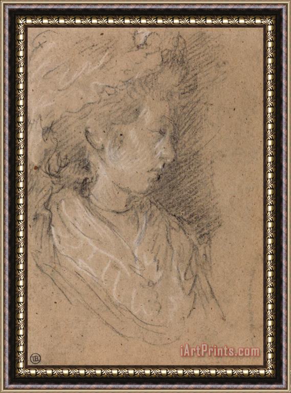 Gainsborough, Thomas Study of a Woman in a Mob Cap Framed Painting