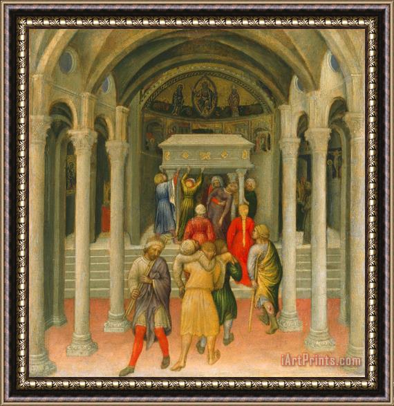 Gentile da Fabriano The Crippled And Sick Cured At The Tomb Of Saint Nicholas Framed Print
