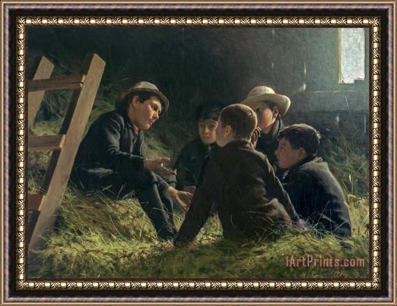 George Agnew Reid The Story Framed Painting