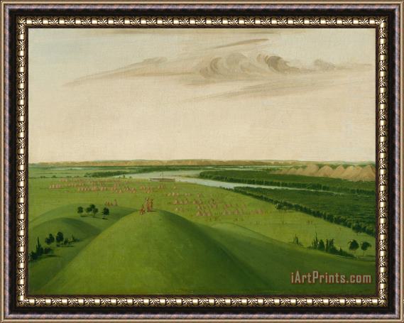 George Catlin Fort Union, Mouth of The Yellowstone River, 2000 Miles Above St. Louis Framed Painting