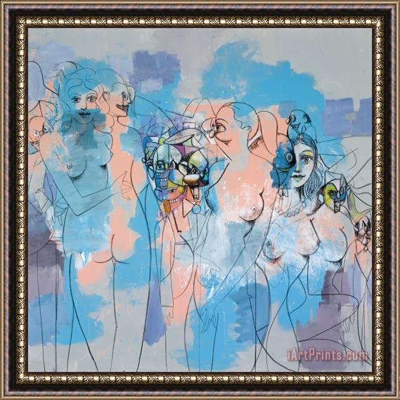 George Condo Celestial Bodies Framed Painting