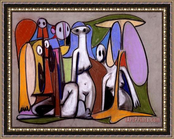 George Condo Naked Ghosts, 2000 Framed Painting