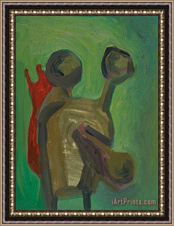 George Condo Soft Green Abstraction, 1983 Framed Painting