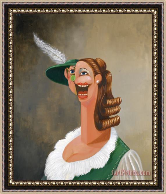 George Condo The Alpine Waitress Framed Painting
