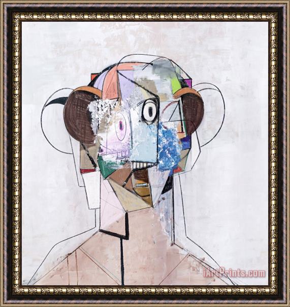 George Condo The Pilot Framed Painting