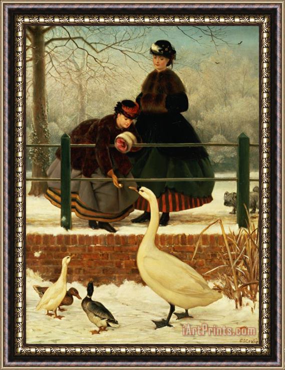 George Dunlop Leslie Frozen Out Framed Painting