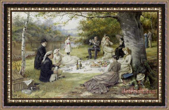 George Goodwin Kilburne The Picnic Framed Painting