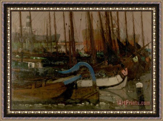 George Hendrik Breitner Ships in The Ice Framed Painting