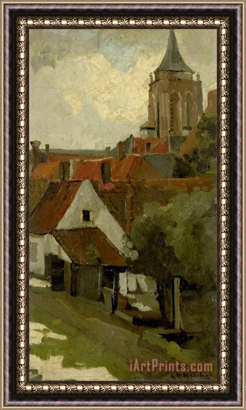 George Hendrik Breitner The Tower of Gorkum Framed Painting