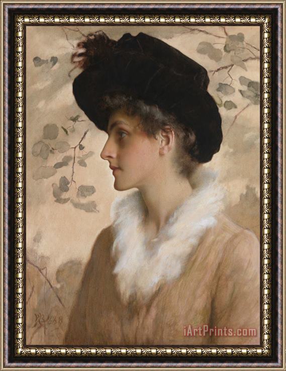 George Henry Boughton Portrait Of A Lady 1888 Framed Print
