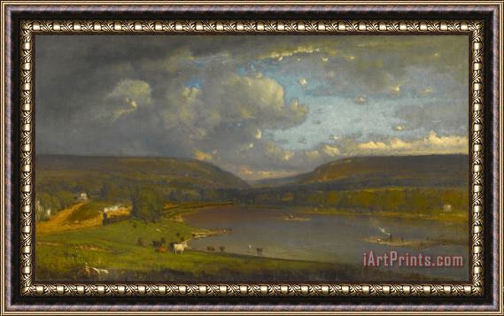 George Inness On The Delaware River Framed Painting