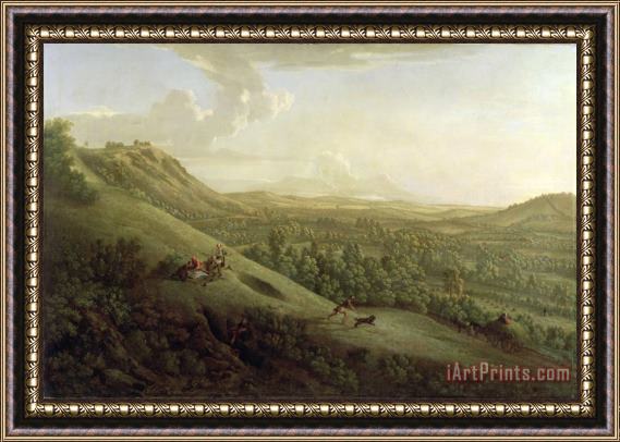 George Lambert A View of Boxhill - Surrey Framed Print