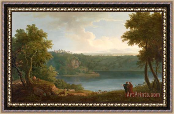 George Lambert Lake Albano Framed Painting