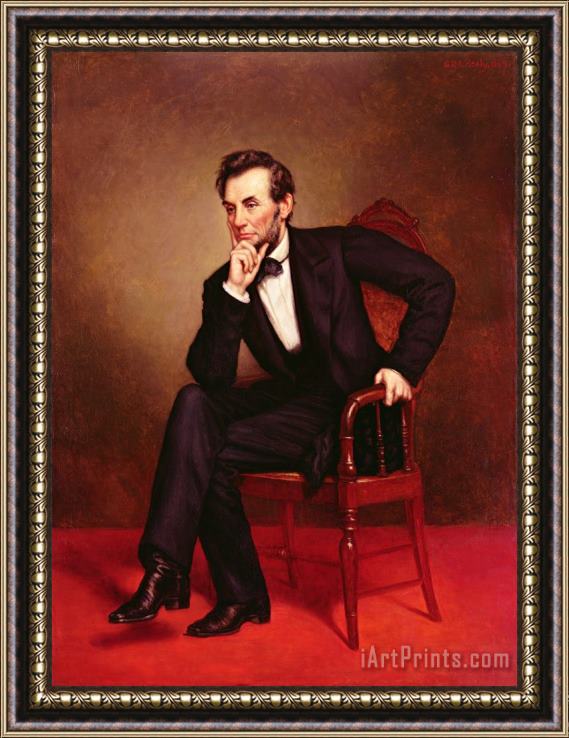 George Peter Alexander Healy Portrait of Abraham Lincoln Framed Print
