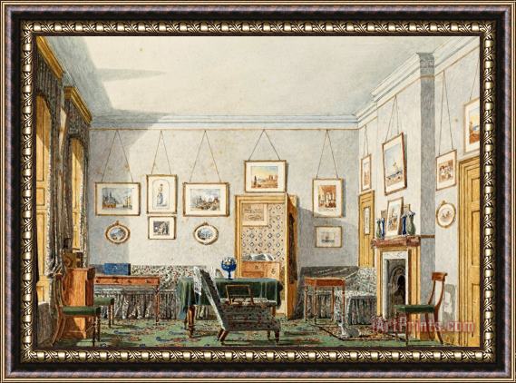 George Pyne George James Drummond's Room at Oxford, 1853 2 Framed Print