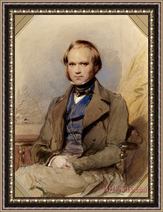 George Richmond Charles Darwin Framed Painting
