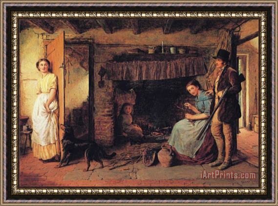 George Smith The Gamekeeper's Courtship Framed Painting