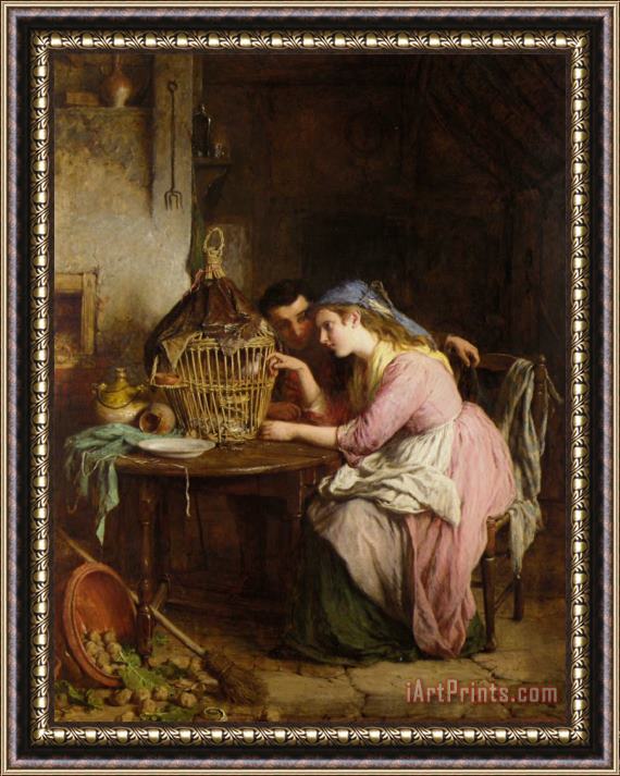George Smith Wooing And Cooing Framed Painting