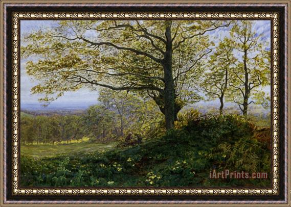 George Vicat Cole Gathering Firewood Framed Painting