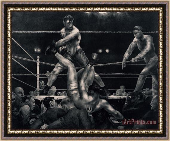 George Wesley Bellows Dempsey And Firpo Framed Painting