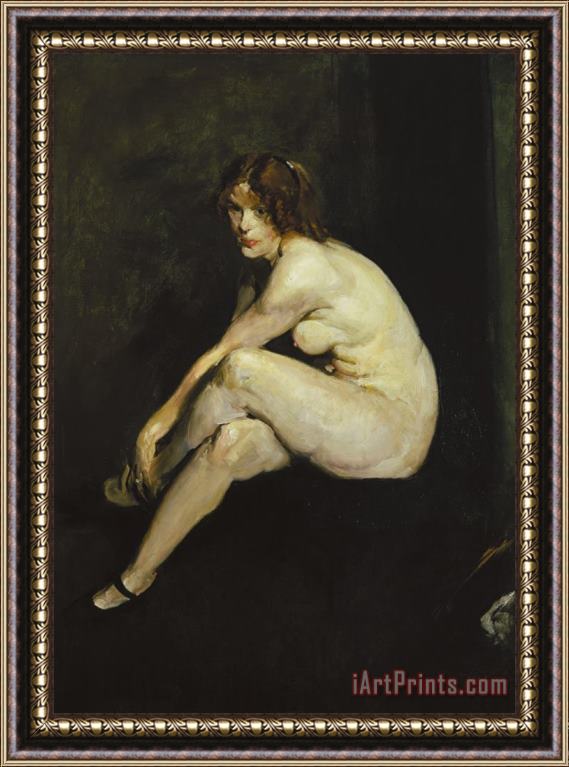 George Wesley Bellows Nude Girl, Miss Leslie Hall Framed Painting