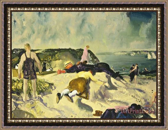 George Wesley Bellows The Beach Newport Framed Painting