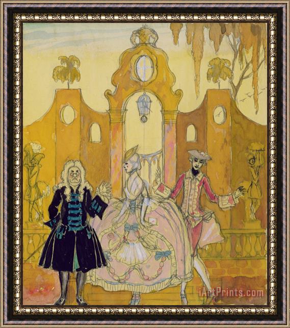 Georges Barbier 'billet Doux' Framed Print