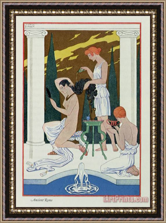 Georges Barbier Ancient Rome Framed Painting