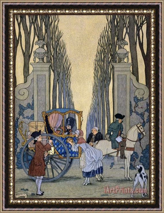 Georges Barbier Illustration From 'les Liaisons Dangereuses' Framed Painting