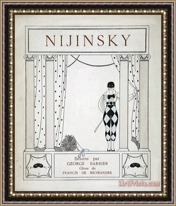 Georges Barbier Nijinsky Title Page Framed Painting