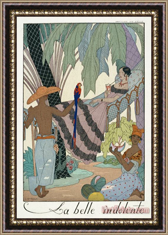 Georges Barbier The Idle Beauty Framed Print