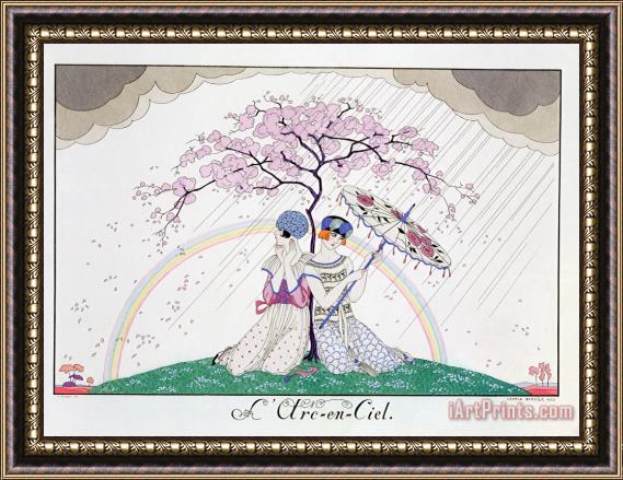 Georges Barbier The Rainbow Framed Painting
