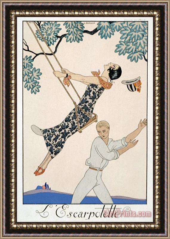 Georges Barbier The Swing Framed Painting