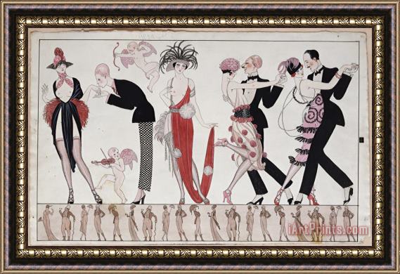 Georges Barbier The Tango Framed Print