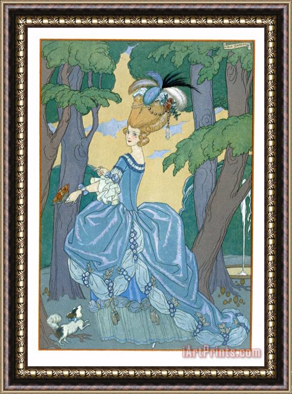 Georges Barbier Walk In The Forest Framed Painting