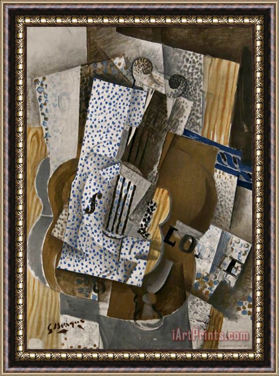 Georges Braque Violin Melodie, Ca. 1960 Framed Print